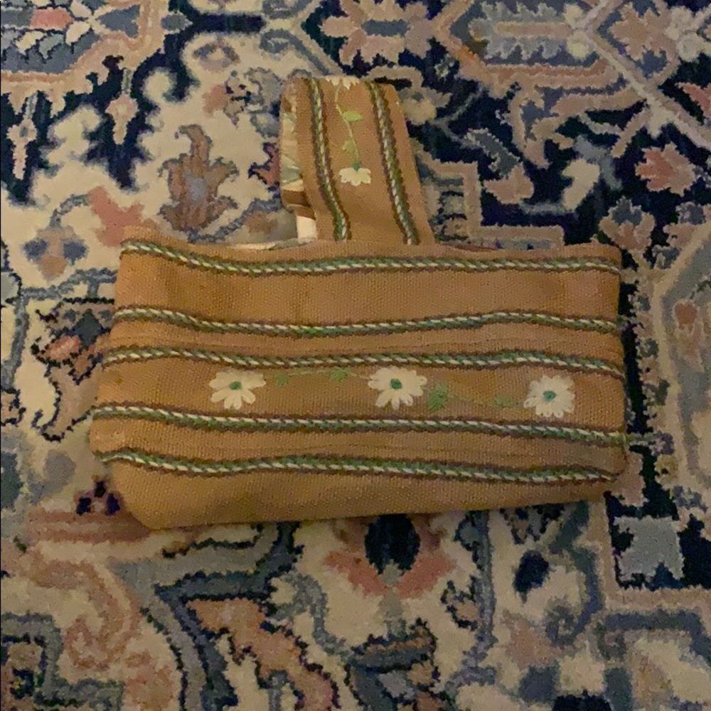 Burlap handbag